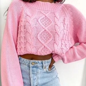 Pink knitted sweater. Only worn once